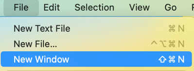 VS Code New Window