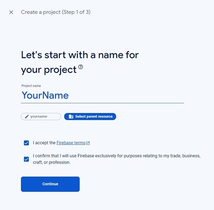 Firebase Name Project