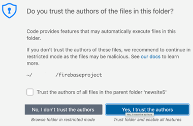VS Code Trust Authors