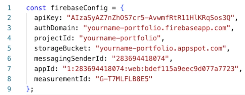 VS Code Firebase Config