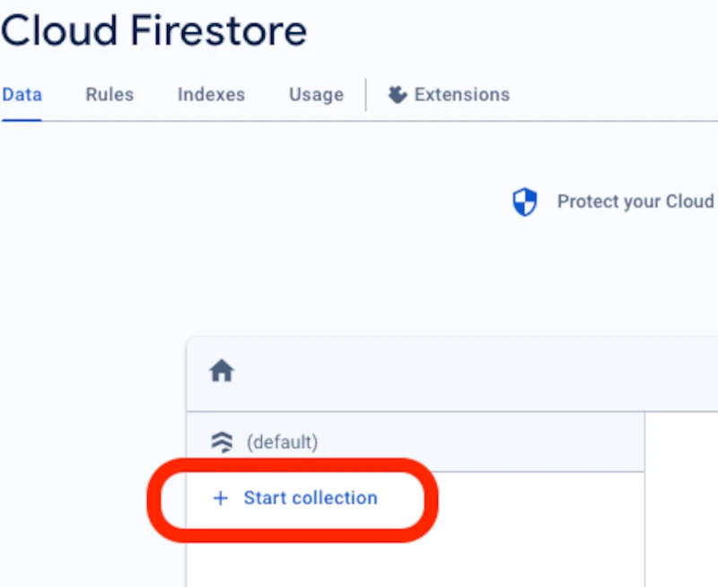 firebase.google.com Create Collection