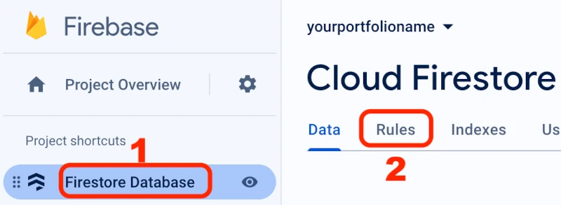 firebase.google.com Firestore DB Rules