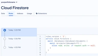 Firestore Rules Image