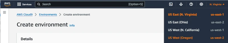 AWS Change Region